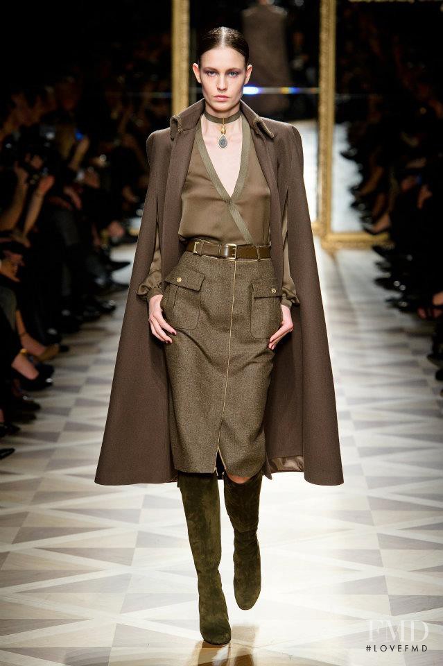 Nadja Bender featured in  the Salvatore Ferragamo fashion show for Autumn/Winter 2012