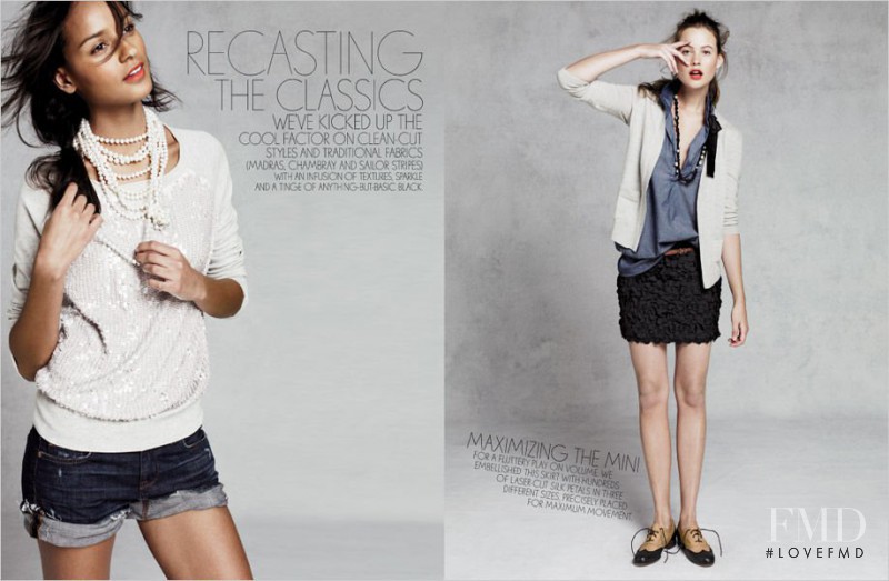 Gracie Carvalho featured in  the J.Crew Recasting The Classics & Mixer Upper catalogue for Summer 2010