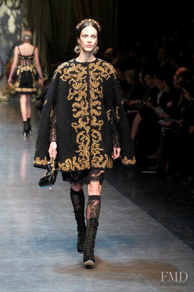 Aymeline Valade featured in  the Dolce & Gabbana fashion show for Autumn/Winter 2012