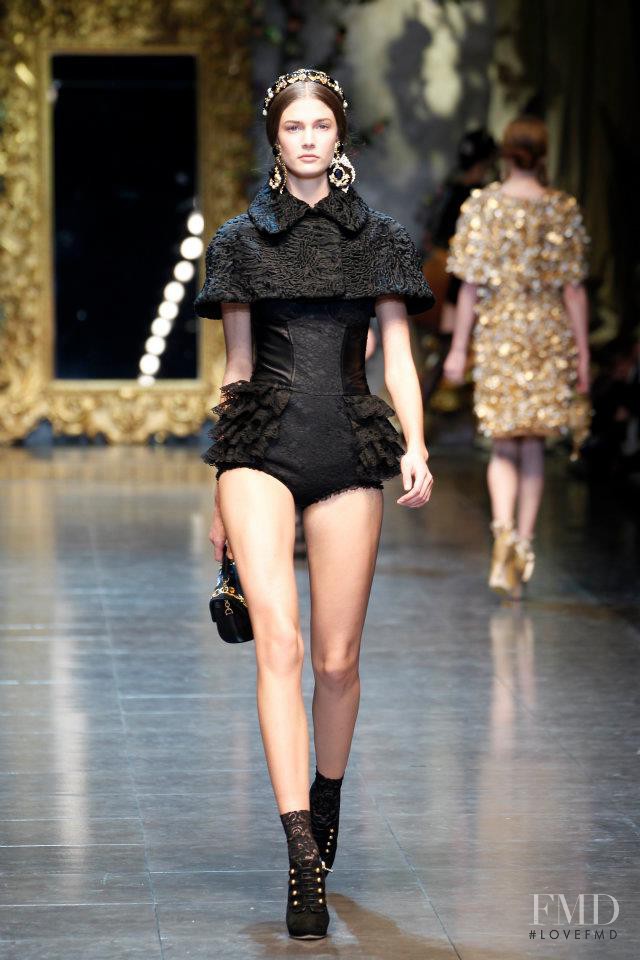 Kendra Spears featured in  the Dolce & Gabbana fashion show for Autumn/Winter 2012