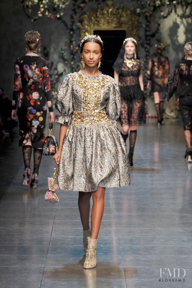 Jasmine Tookes featured in  the Dolce & Gabbana fashion show for Autumn/Winter 2012