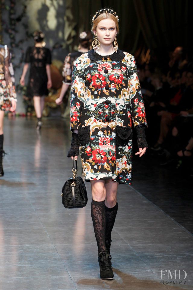Karolina Mrozkova featured in  the Dolce & Gabbana fashion show for Autumn/Winter 2012