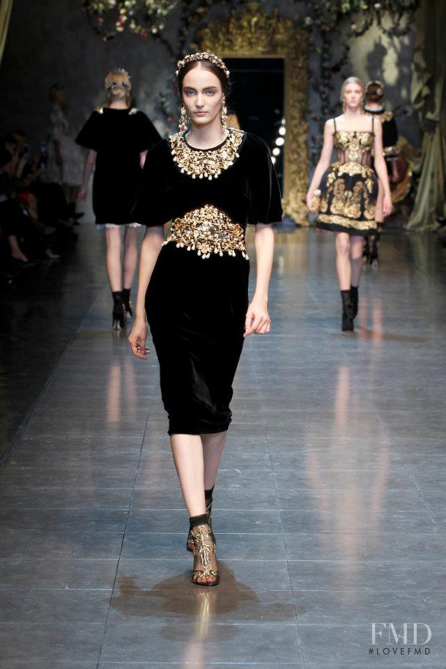 Zuzanna Bijoch featured in  the Dolce & Gabbana fashion show for Autumn/Winter 2012