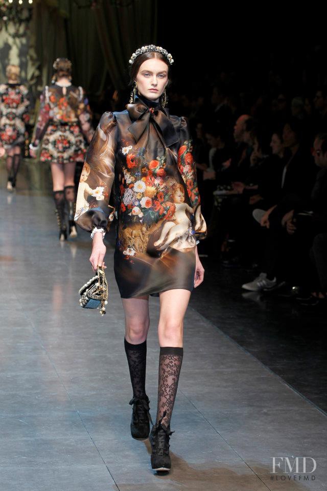Andie Arthur featured in  the Dolce & Gabbana fashion show for Autumn/Winter 2012