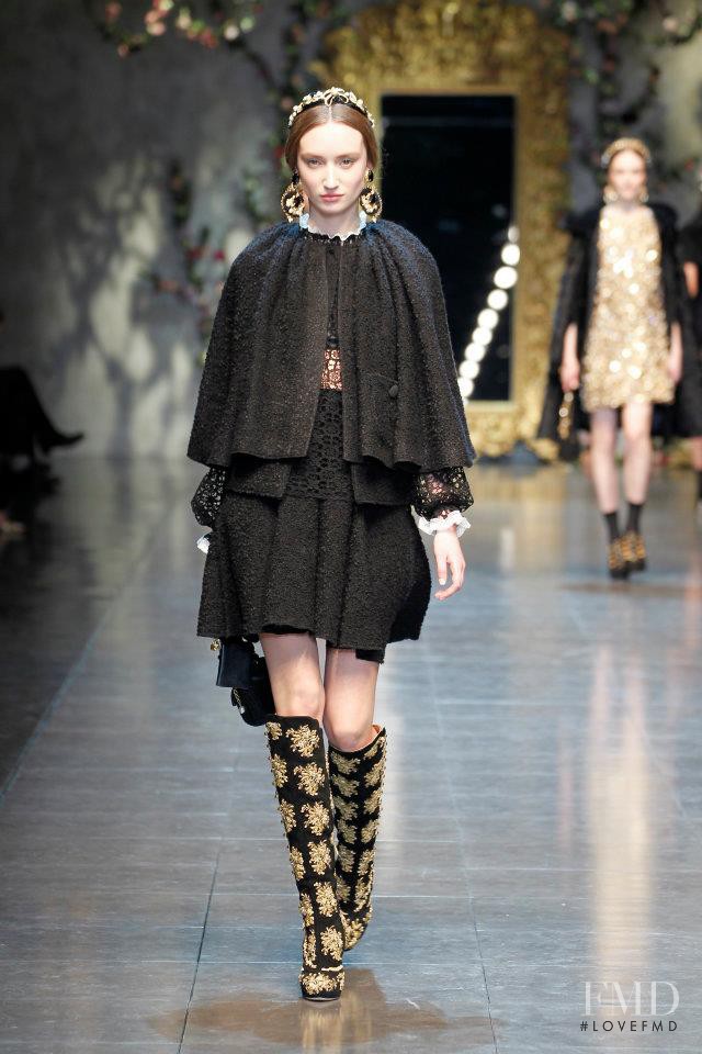 Alex Yuryeva featured in  the Dolce & Gabbana fashion show for Autumn/Winter 2012