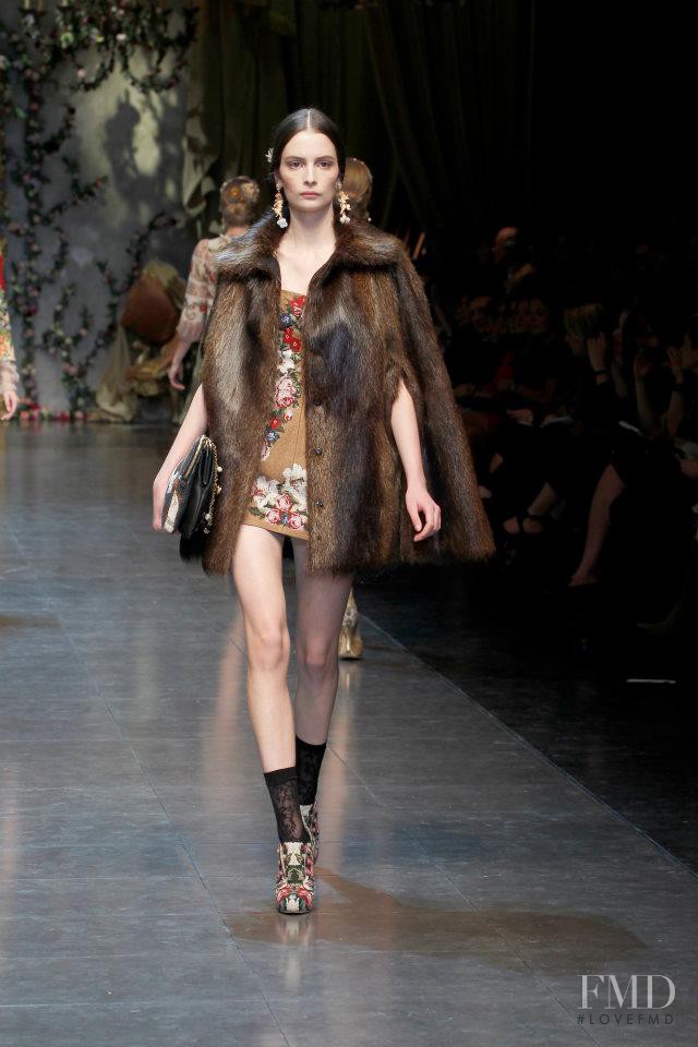 Suzie Bird featured in  the Dolce & Gabbana fashion show for Autumn/Winter 2012