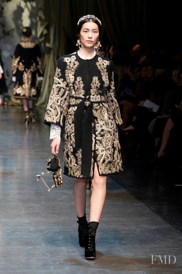 Liu Wen featured in  the Dolce & Gabbana fashion show for Autumn/Winter 2012
