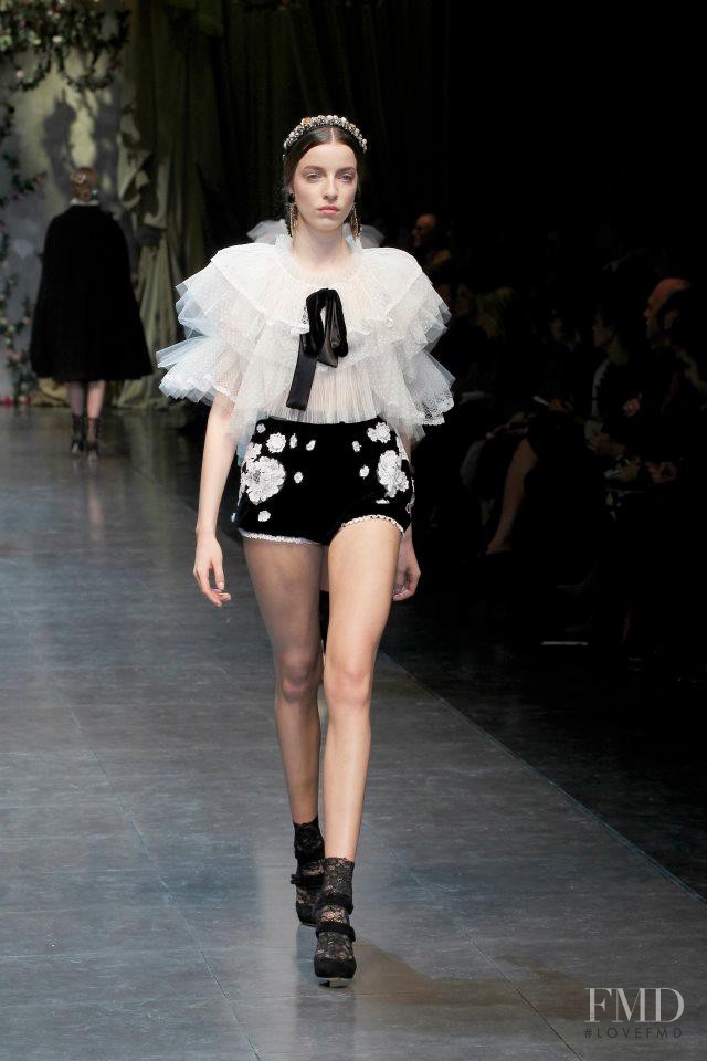 Anna-Maria Nemetz featured in  the Dolce & Gabbana fashion show for Autumn/Winter 2012