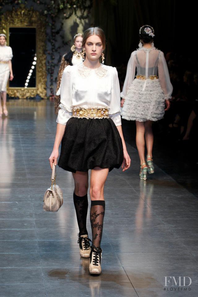 Ophelie Rupp featured in  the Dolce & Gabbana fashion show for Autumn/Winter 2012