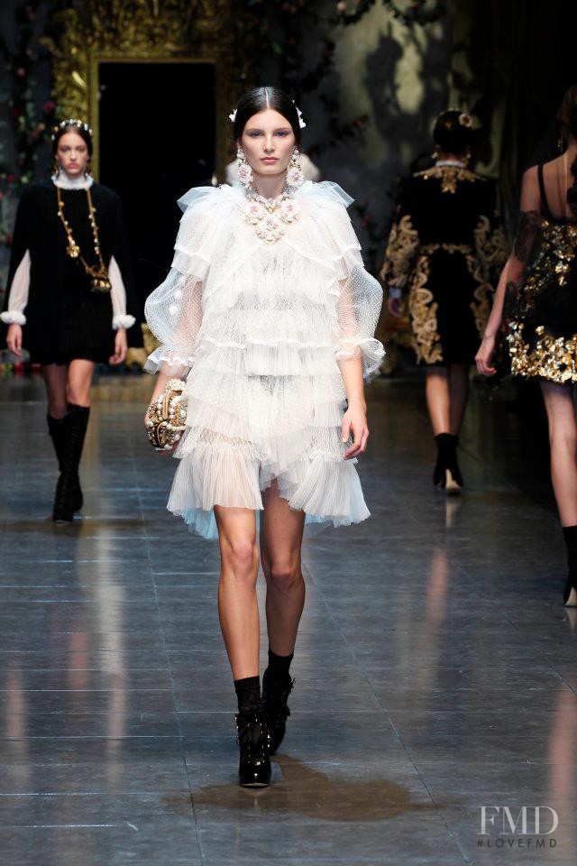 Ava Smith featured in  the Dolce & Gabbana fashion show for Autumn/Winter 2012