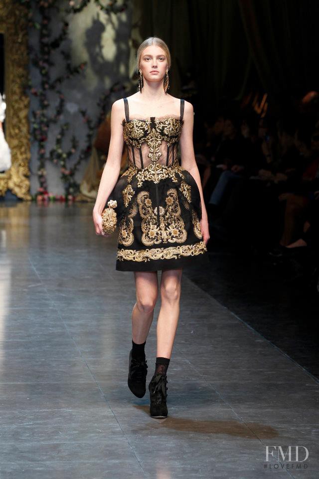 Sigrid Agren featured in  the Dolce & Gabbana fashion show for Autumn/Winter 2012