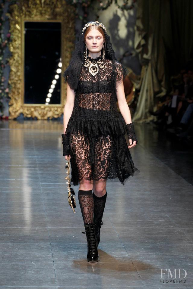 Constance Jablonski featured in  the Dolce & Gabbana fashion show for Autumn/Winter 2012