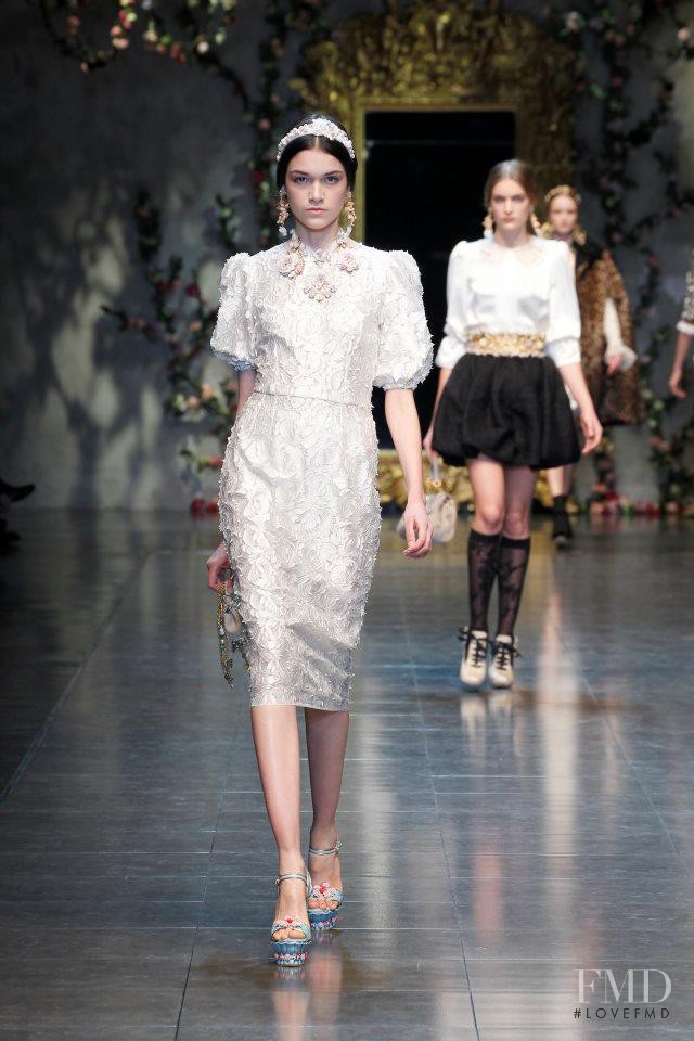 Isabella Melo featured in  the Dolce & Gabbana fashion show for Autumn/Winter 2012