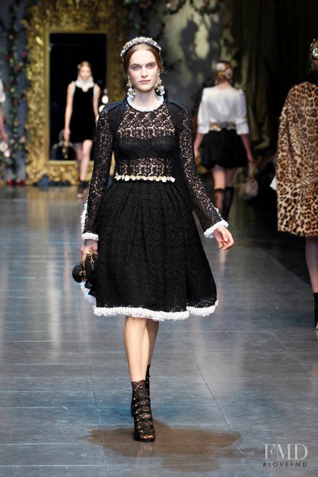 Mirte Maas featured in  the Dolce & Gabbana fashion show for Autumn/Winter 2012