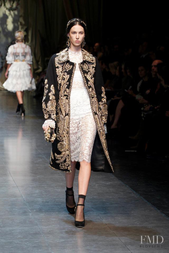 Ruby Aldridge featured in  the Dolce & Gabbana fashion show for Autumn/Winter 2012