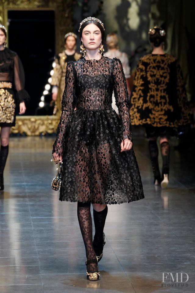 Jacquelyn Jablonski featured in  the Dolce & Gabbana fashion show for Autumn/Winter 2012