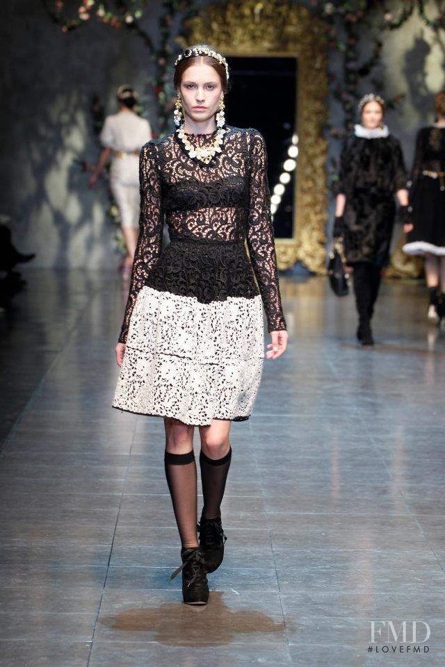 Nadja Bender featured in  the Dolce & Gabbana fashion show for Autumn/Winter 2012