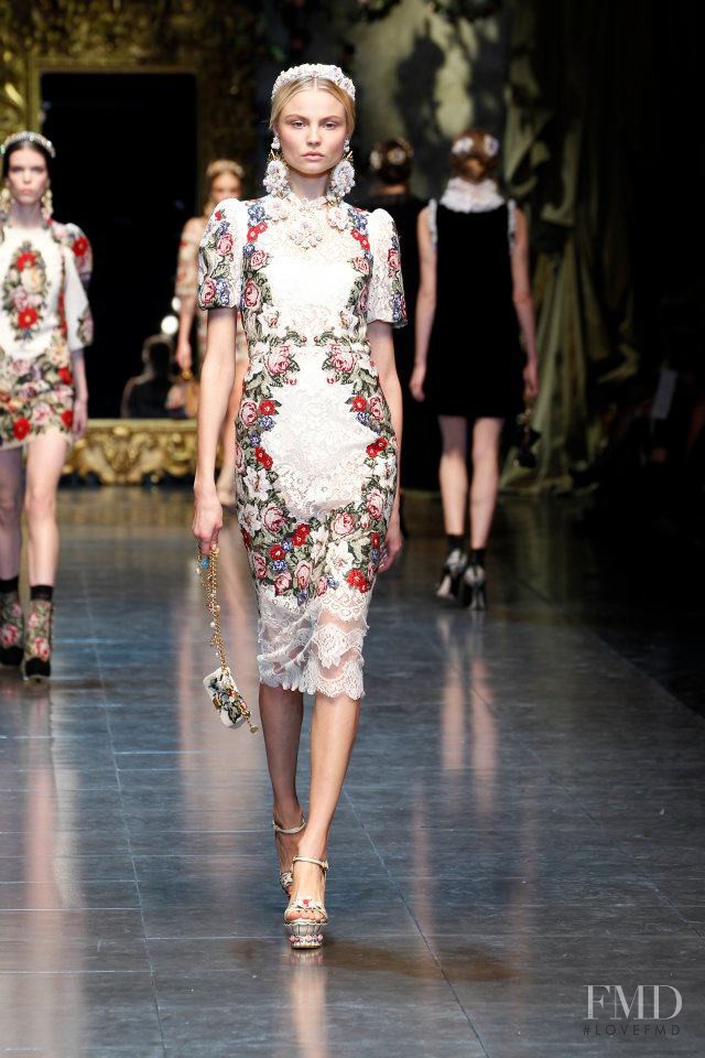 Magdalena Frackowiak featured in  the Dolce & Gabbana fashion show for Autumn/Winter 2012