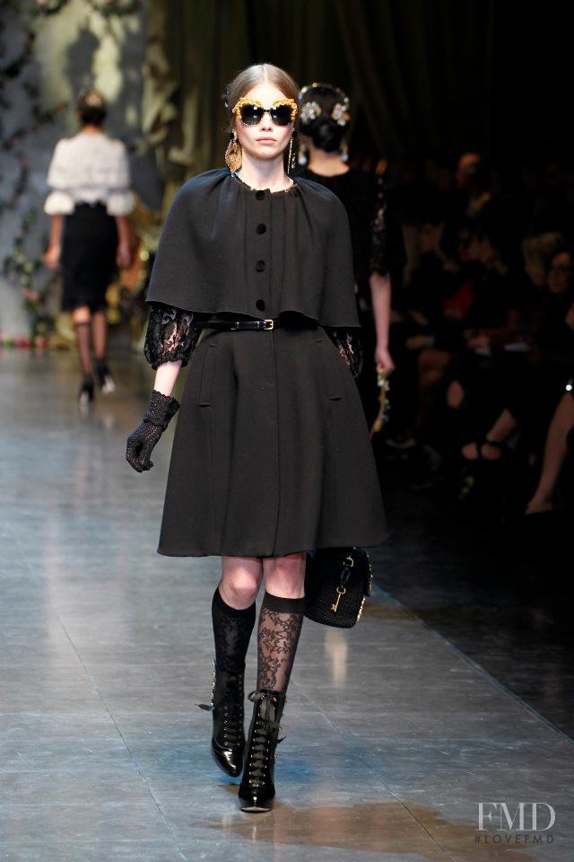 Irina Denisova featured in  the Dolce & Gabbana fashion show for Autumn/Winter 2012