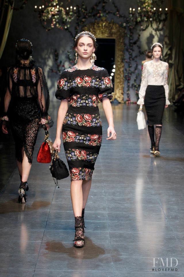 Daga Ziober featured in  the Dolce & Gabbana fashion show for Autumn/Winter 2012
