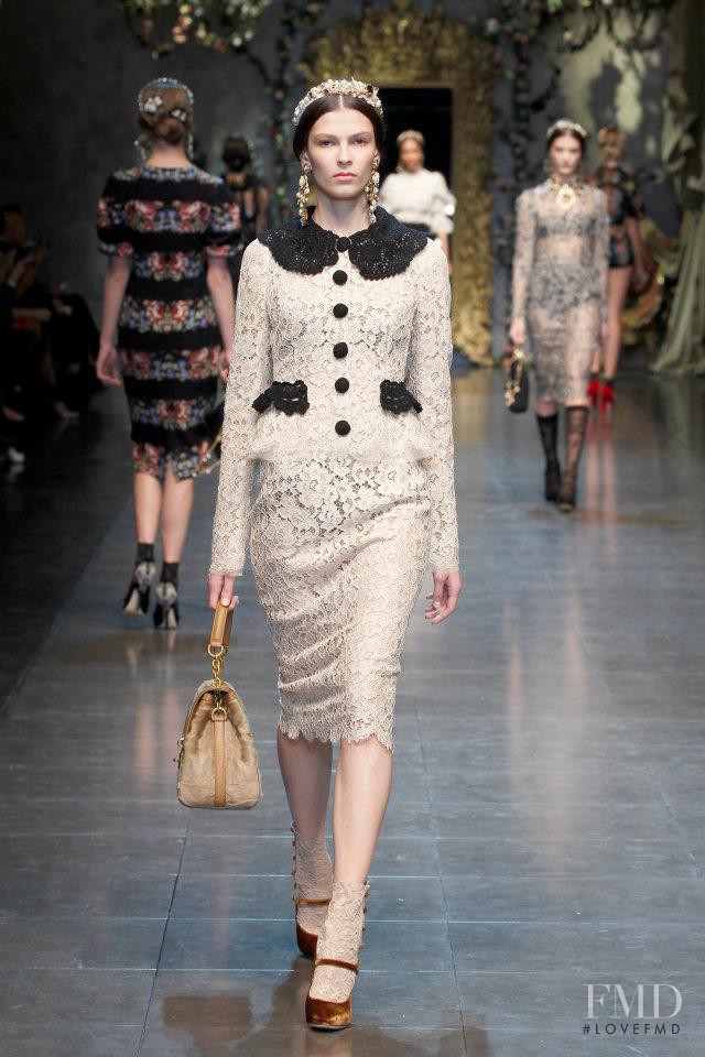 Emilia Nawarecka featured in  the Dolce & Gabbana fashion show for Autumn/Winter 2012