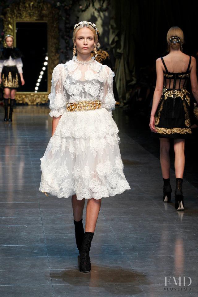 Natasha Poly featured in  the Dolce & Gabbana fashion show for Autumn/Winter 2012