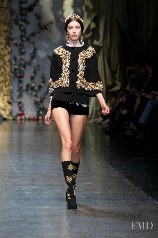 Kate King featured in  the Dolce & Gabbana fashion show for Autumn/Winter 2012