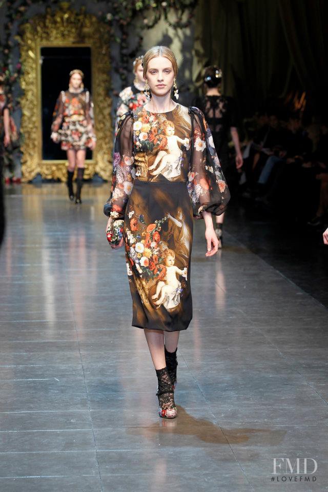 Julia Frauche featured in  the Dolce & Gabbana fashion show for Autumn/Winter 2012
