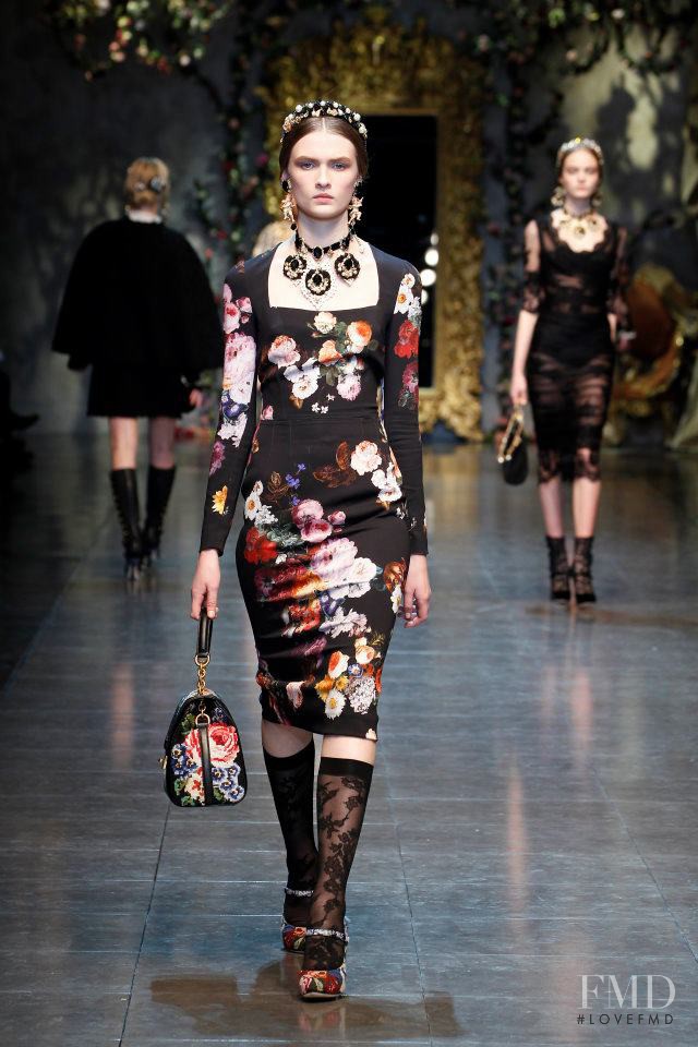 Lara Mullen featured in  the Dolce & Gabbana fashion show for Autumn/Winter 2012