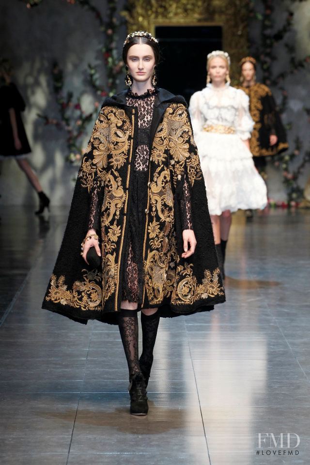 Mackenzie Drazan featured in  the Dolce & Gabbana fashion show for Autumn/Winter 2012
