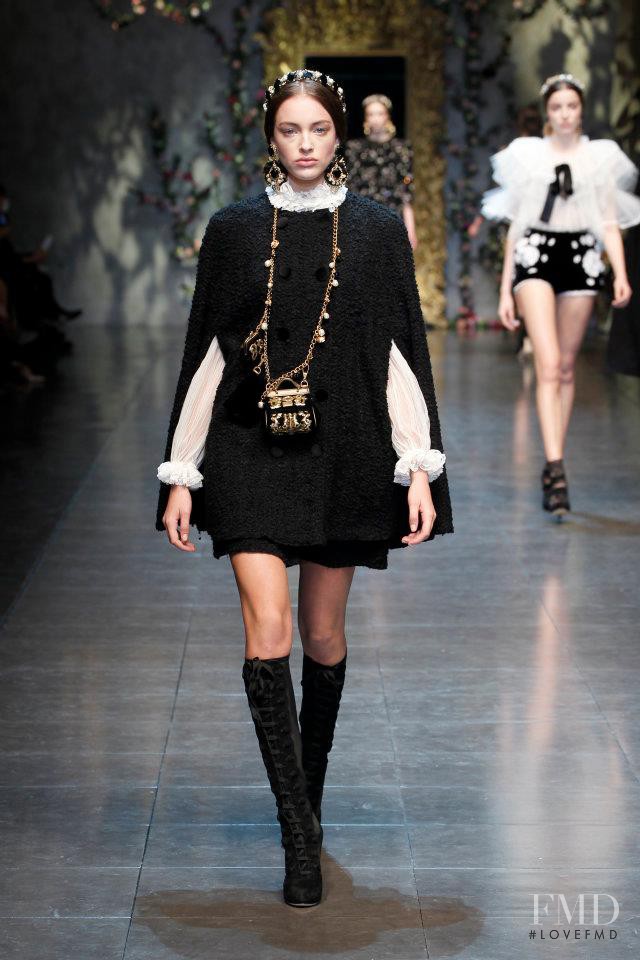 Lucette van Beek featured in  the Dolce & Gabbana fashion show for Autumn/Winter 2012
