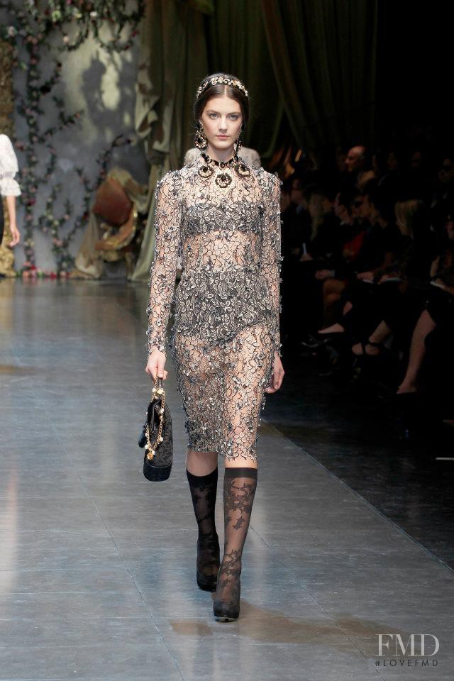 Katryn Kruger featured in  the Dolce & Gabbana fashion show for Autumn/Winter 2012