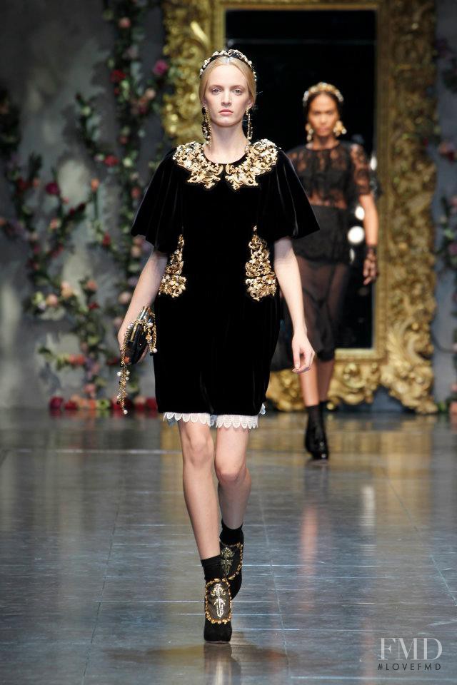 Daria Strokous featured in  the Dolce & Gabbana fashion show for Autumn/Winter 2012