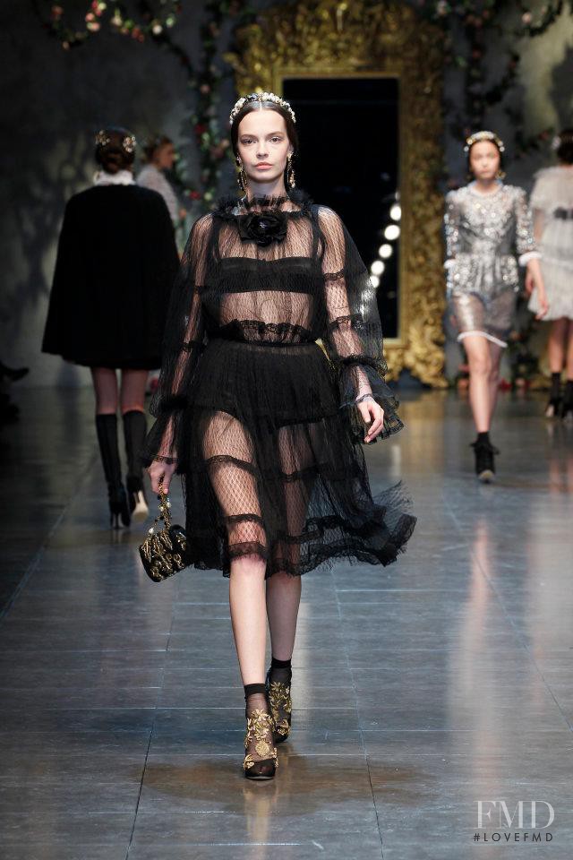 Mina Cvetkovic featured in  the Dolce & Gabbana fashion show for Autumn/Winter 2012