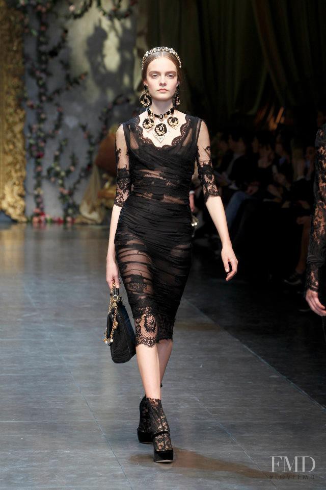 Nimuë Smit featured in  the Dolce & Gabbana fashion show for Autumn/Winter 2012