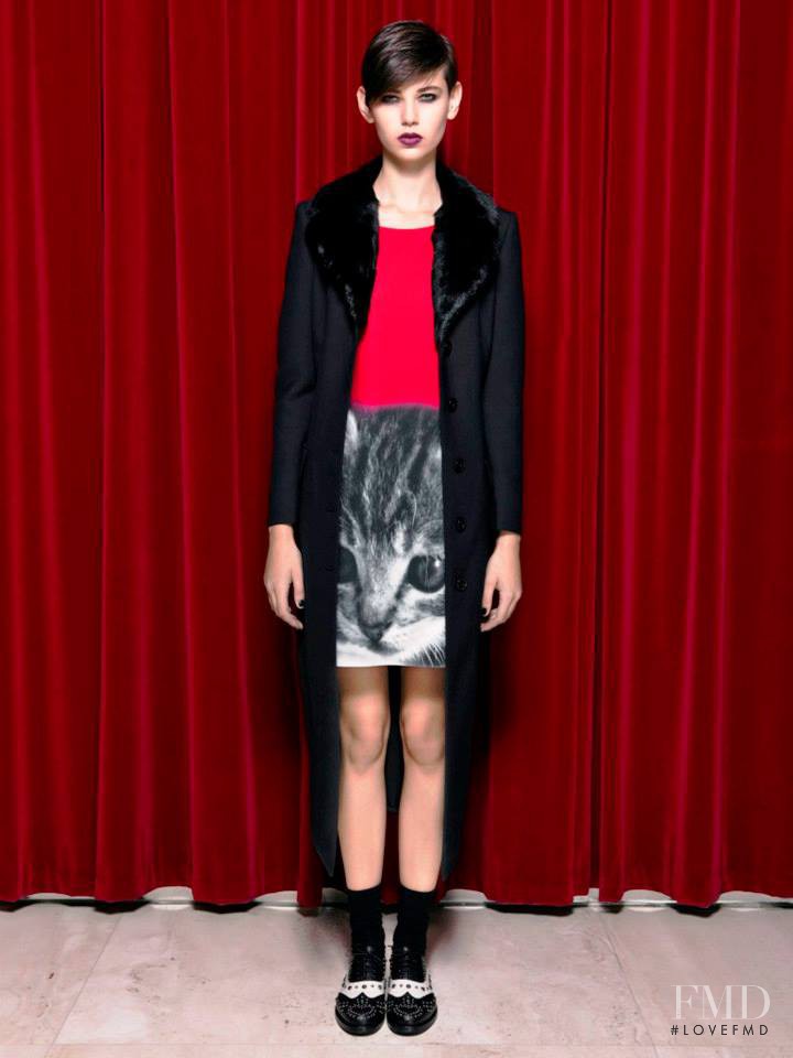 Amra Cerkezovic featured in  the Boutique Moschino fashion show for Pre-Fall 2013