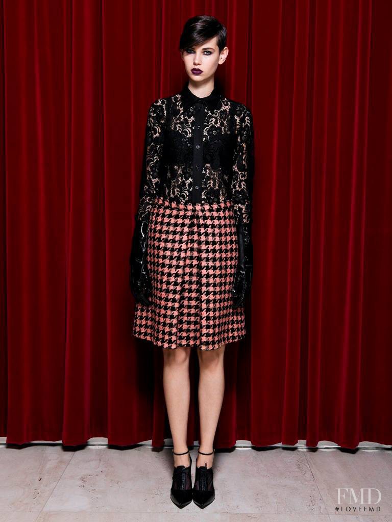 Amra Cerkezovic featured in  the Boutique Moschino fashion show for Pre-Fall 2013