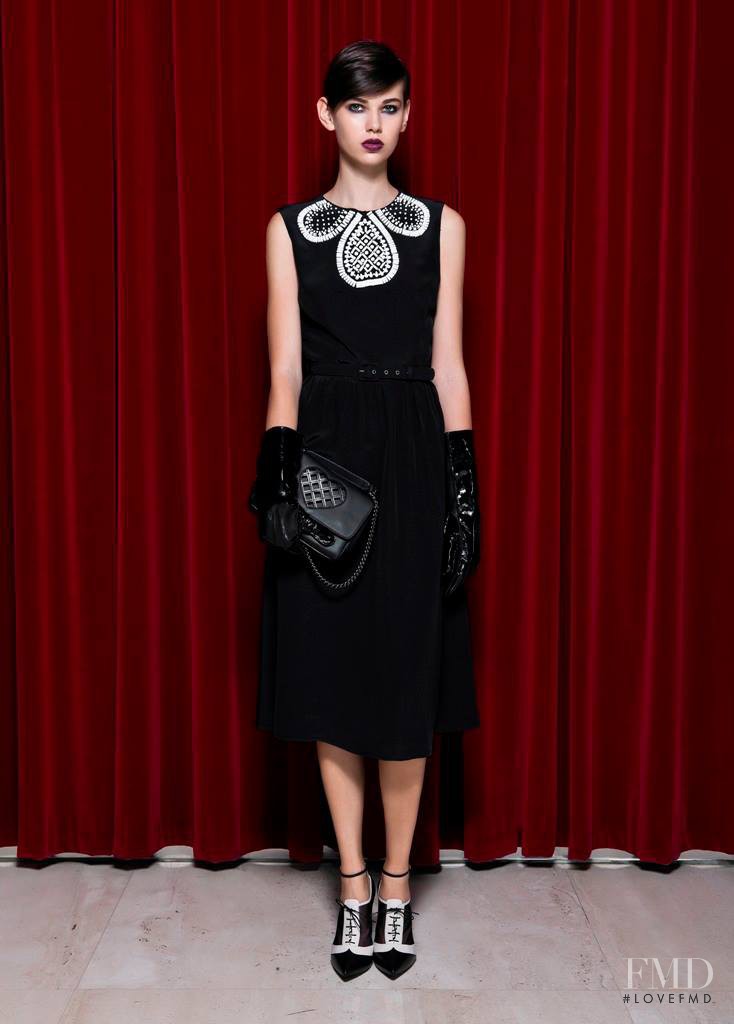 Amra Cerkezovic featured in  the Boutique Moschino fashion show for Pre-Fall 2013