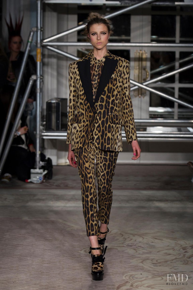 Isaac Lindsay featured in  the Boutique Moschino fashion show for Autumn/Winter 2013