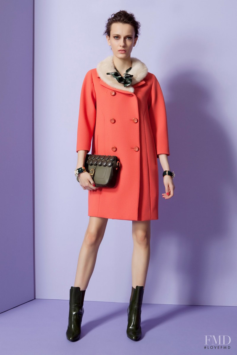 Erjona Ala featured in  the Moschino fashion show for Pre-Fall 2013