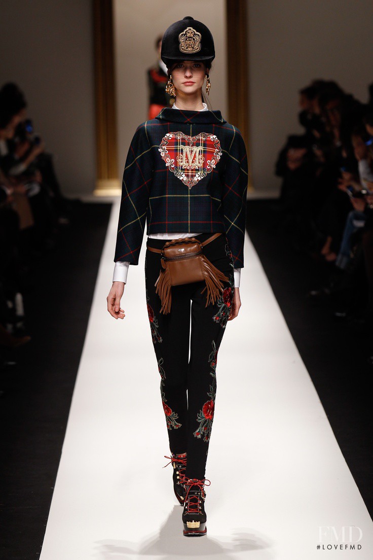 Manon Leloup featured in  the Moschino fashion show for Autumn/Winter 2013