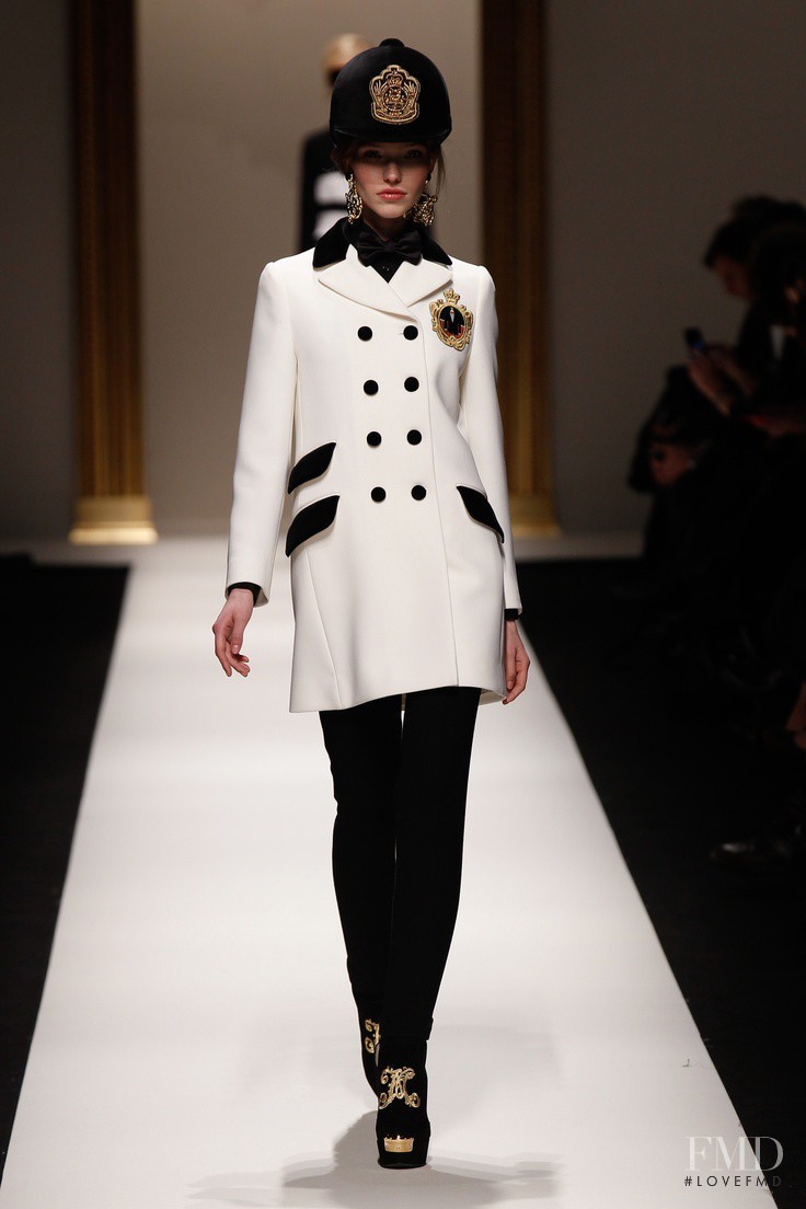 Sasha Luss featured in  the Moschino fashion show for Autumn/Winter 2013
