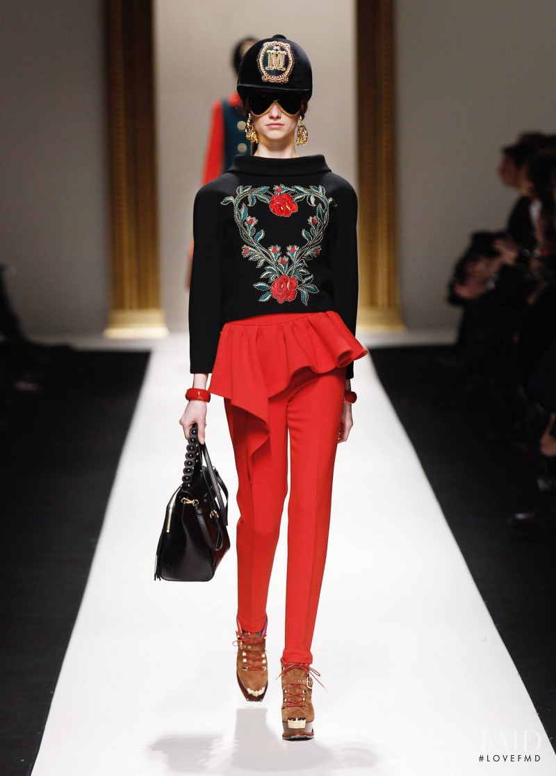 Iris van Berne featured in  the Moschino fashion show for Autumn/Winter 2013