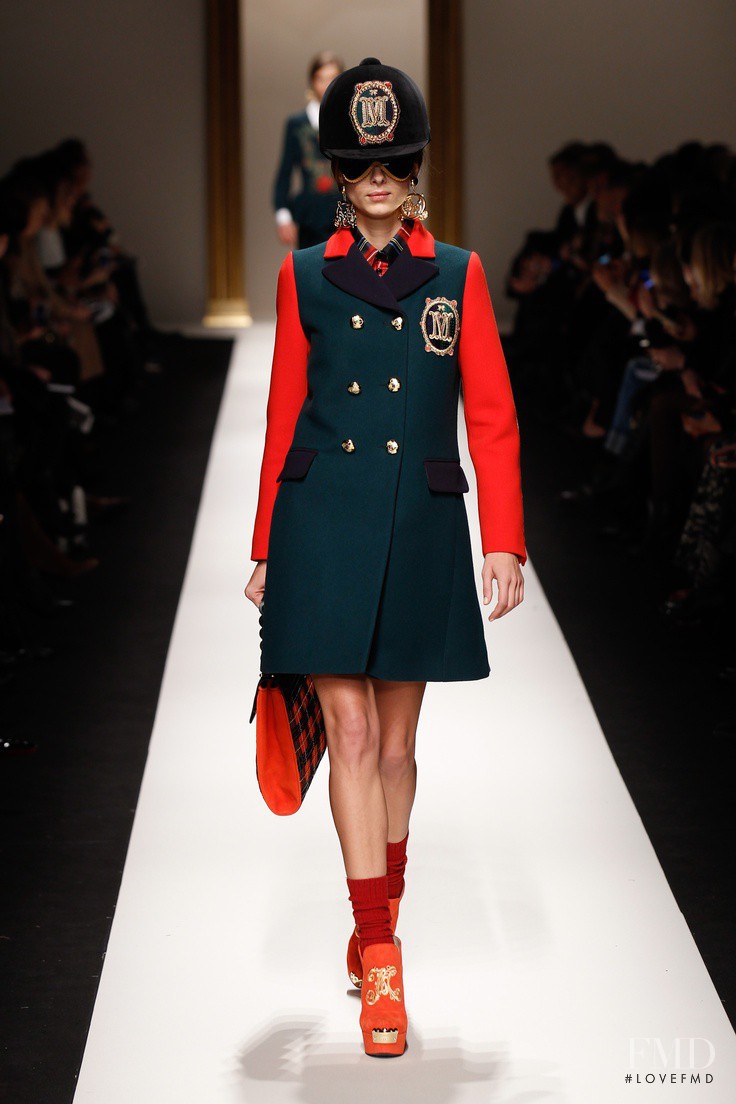 Candela Tricarico featured in  the Moschino fashion show for Autumn/Winter 2013