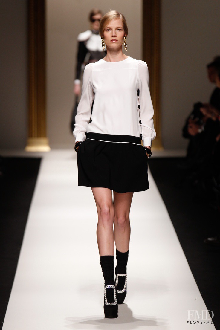 Suvi Koponen featured in  the Moschino fashion show for Autumn/Winter 2013