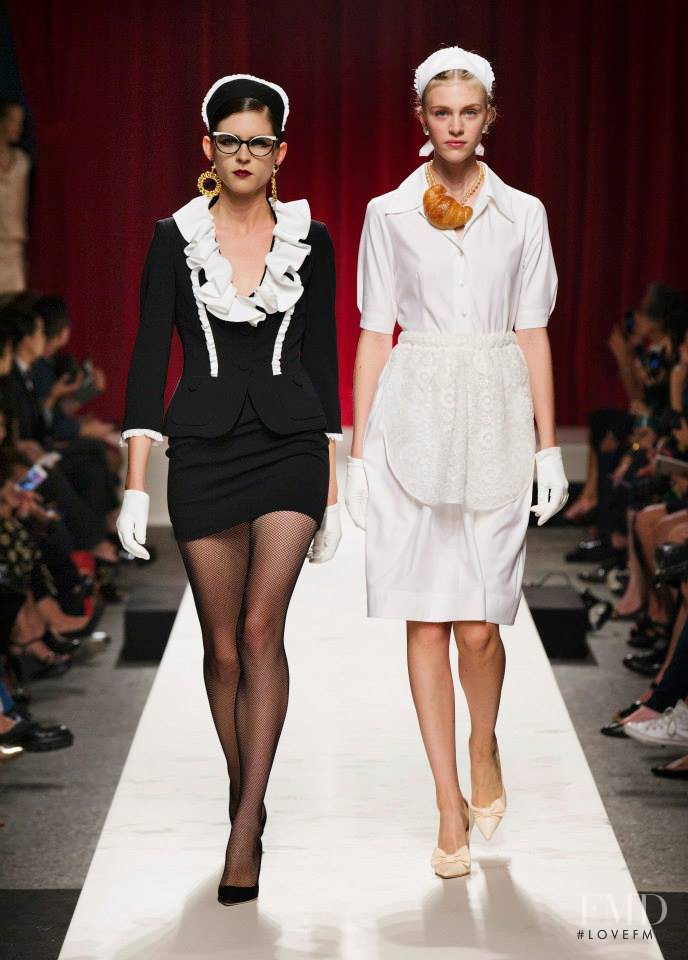 Hedvig Palm featured in  the Moschino fashion show for Spring/Summer 2014