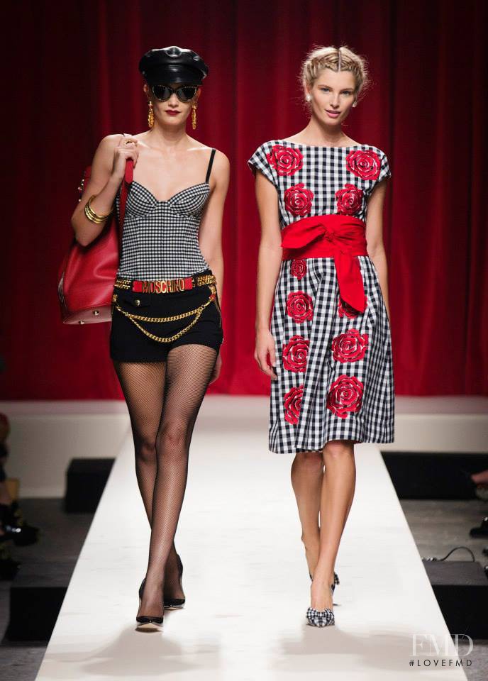 Ava Smith featured in  the Moschino fashion show for Spring/Summer 2014