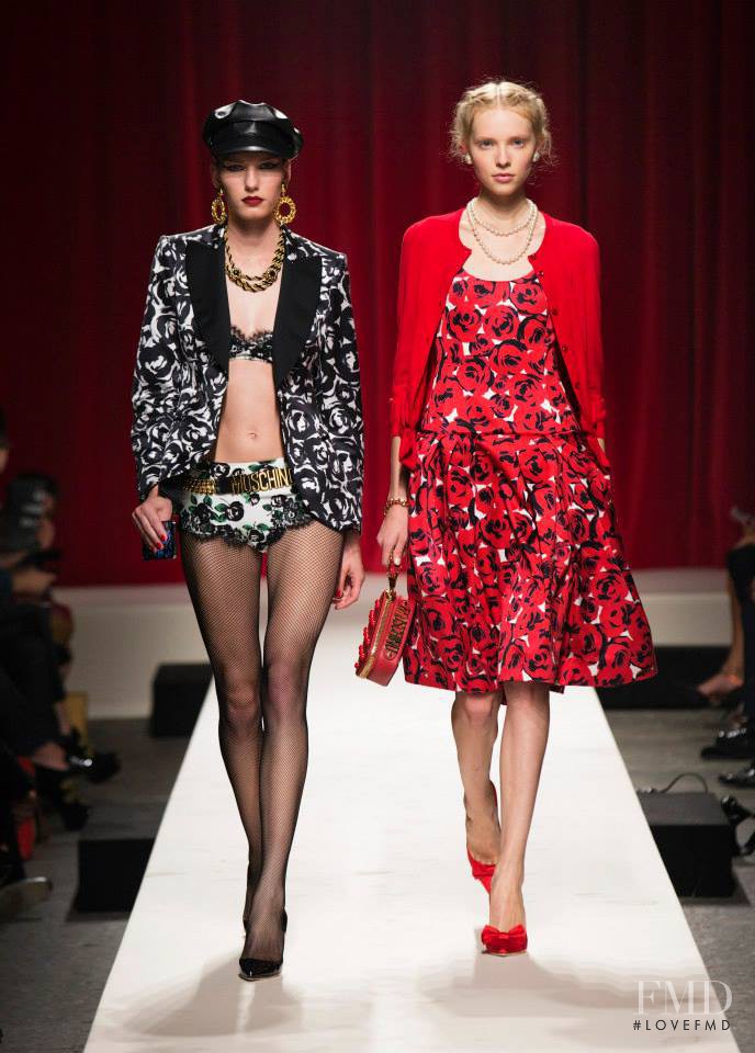 Kimi Nastya Zhidkova featured in  the Moschino fashion show for Spring/Summer 2014