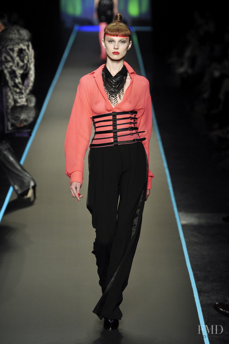 Olga Sherer featured in  the Jean Paul Gaultier Haute Couture fashion show for Autumn/Winter 2008