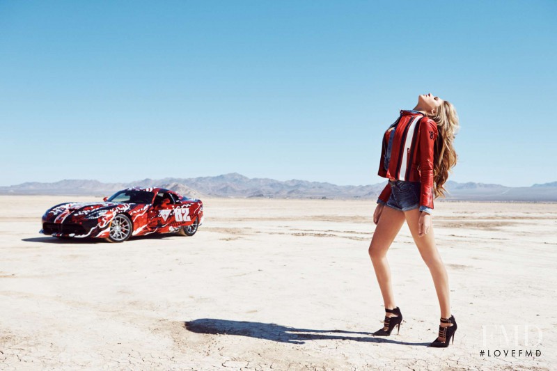 Danielle Knudson featured in  the Guess x Gumball 3000 advertisement for Summer 2015